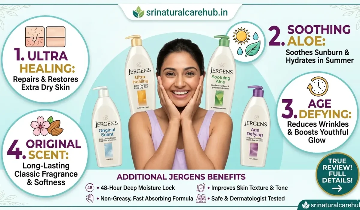 Jergens Moisturizer Types Tamil Review - Ultra Healing Soothing Aloe Age Defying Original Scent SriNaturalCareHub