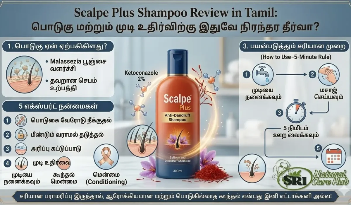 Scalpe Plus Shampoo Review in Tamil Infographic Sri Natural Care Hub